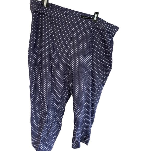 Zac & Rachel Woman 16W Pull On Denim Polka Dot Stretch Pants - Picture 1 of 8